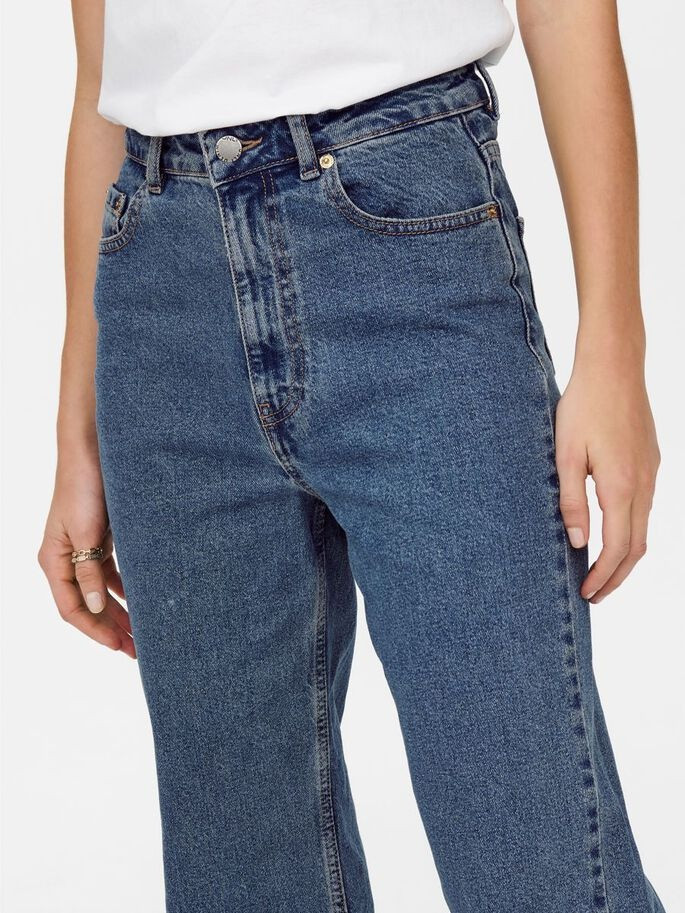 Джинси ONLCAMILLE LIFE EX HW WIDE DNM NOOS 15235595-Medium Blue Denim-Detail:NAS342 ONLY 27/32 Синій 15235595-MEDIUM BLUE DENI