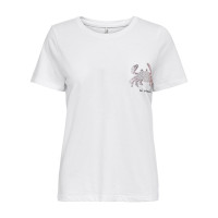 Футболка ONLKITA LIFE REG S/S TOP BOX JRS 15231603-Bright White-Print: CRAB ONLY M Білий 15231603-Bright White-Pri
