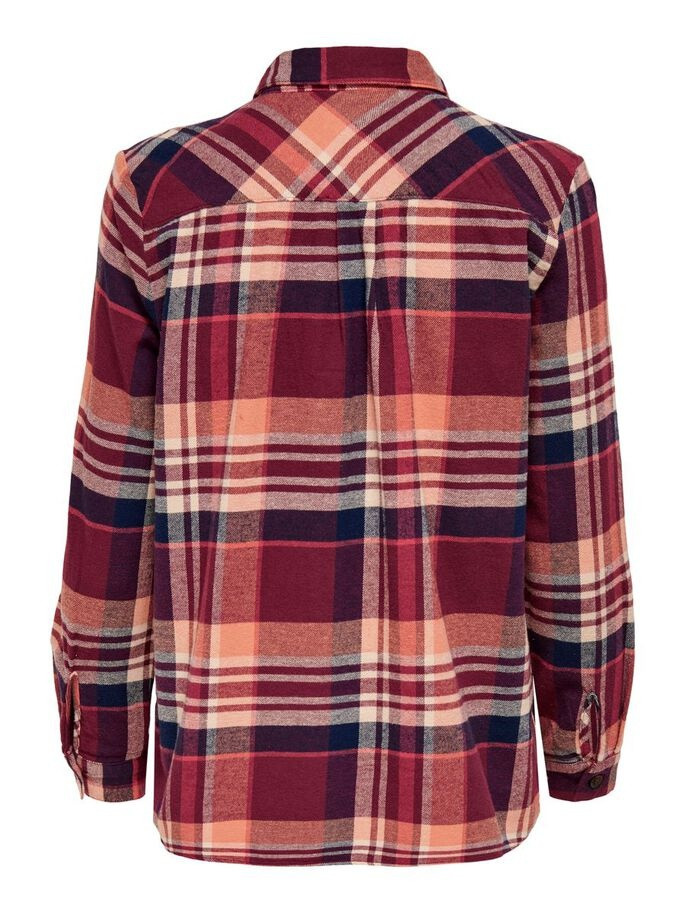 Сорочка ONLRILEY DNM CHECK SHIRT QYT 15244457-Oxblood Red ONLY M Червоний 15244457-Oxblood Red