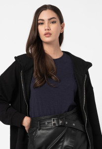 Толстовка ONLWANTED LT L/S ZIP SWEAT HOODIE SWT 15244836-Black ONLY L Чорний 15244836-BLACK