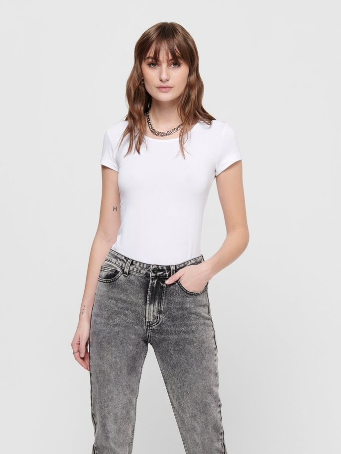 Футболка ONLLIVE LOVE LIFE S/S ONECK TOP NOOS JRS 15205059-White ONLY L Білий 15205059-White