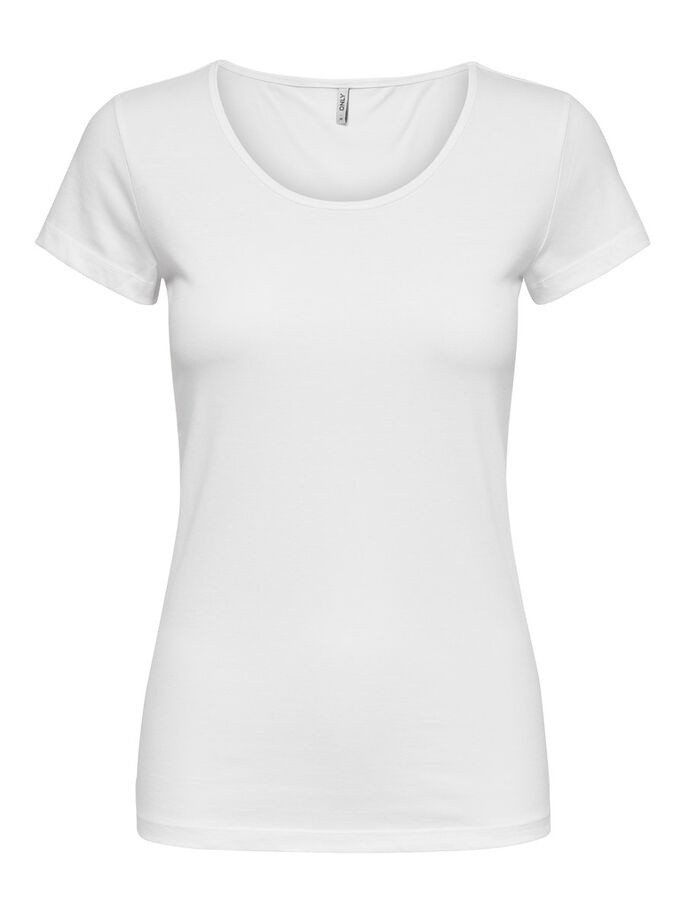 Футболка ONLLIVE LOVE LIFE S/S ONECK TOP NOOS JRS 15205059-White ONLY L Білий 15205059-White