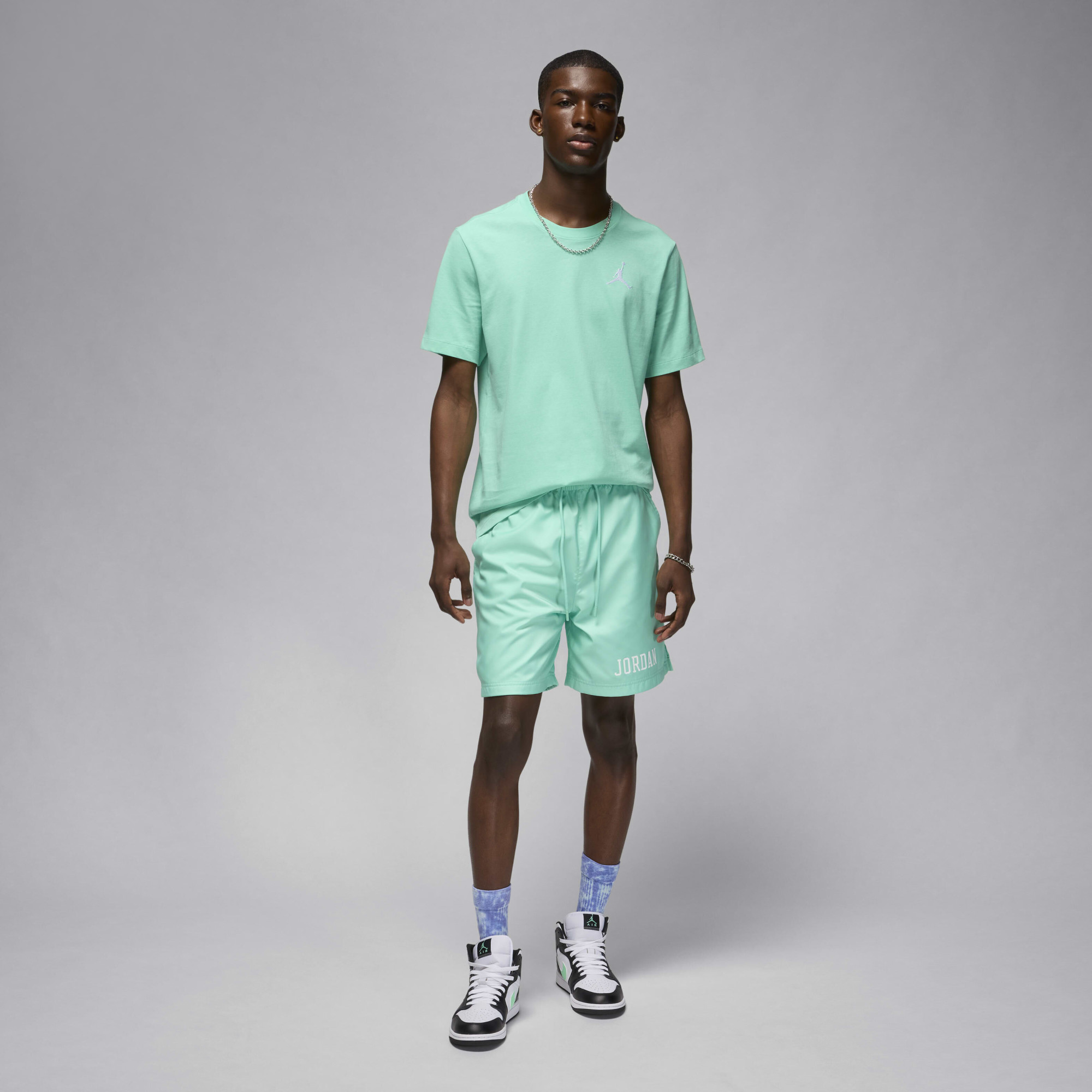 Футболка чоловіча Air Jordan Jumpman Emb Ss Crew Turquoise DC7485-349