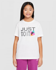 Футболка підліткова K NSW TEE BRANDMARK 1 JDI HM5852-100 Nike L Білий HM5852-100