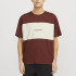 Футболка Jack & Jones JORVESTER BLOCK TEE SS CREW STYD AW24 12277742-BrandyBrown Anti