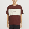 Футболка Jack & Jones JORVESTER BLOCK TEE SS CREW STYD AW24 12277742-BrandyBrown Anti