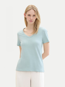 Футболка Organic cotton t-shirt 1041533ХХ30463 Tom Tailor L Блакитний 1041533ХХ304463