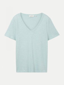 Футболка Organic cotton t-shirt 1041533ХХ30463 Tom Tailor L Блакитний 1041533ХХ304463