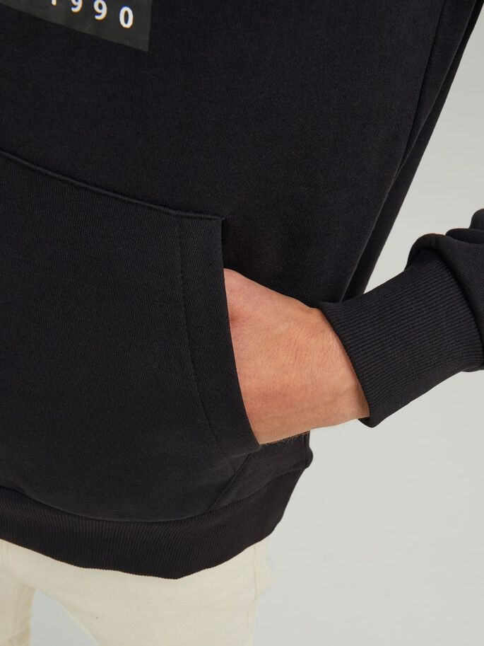 Худі JJLOCK SWEAT HOOD 12213245-Black SMALL Jack&Jones M Чорний 12213245-Black SMALL