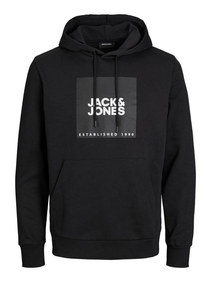 Худі JJLOCK SWEAT HOOD 12213245-Black SMALL Jack&Jones M Чорний 12213245-Black SMALL