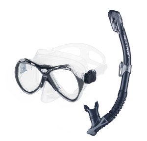 Набір маска і трубка Aqua Speed Manus + Borneo 8238 чорний Уні OSFM 606-07