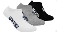 Шкарпетки New York Yankees 3 pk Sneaker чорний, білий, сірий Уні 35-38 15100004-1003