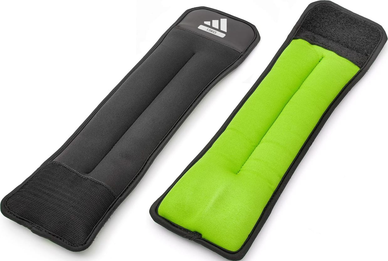 Обважнювачі для щиколотки/зап'ястя Adidas Ankle/Wrist Weights чорний, зелений 1.5 кг (ADWT-12322-NL) ADWT-12322-NL