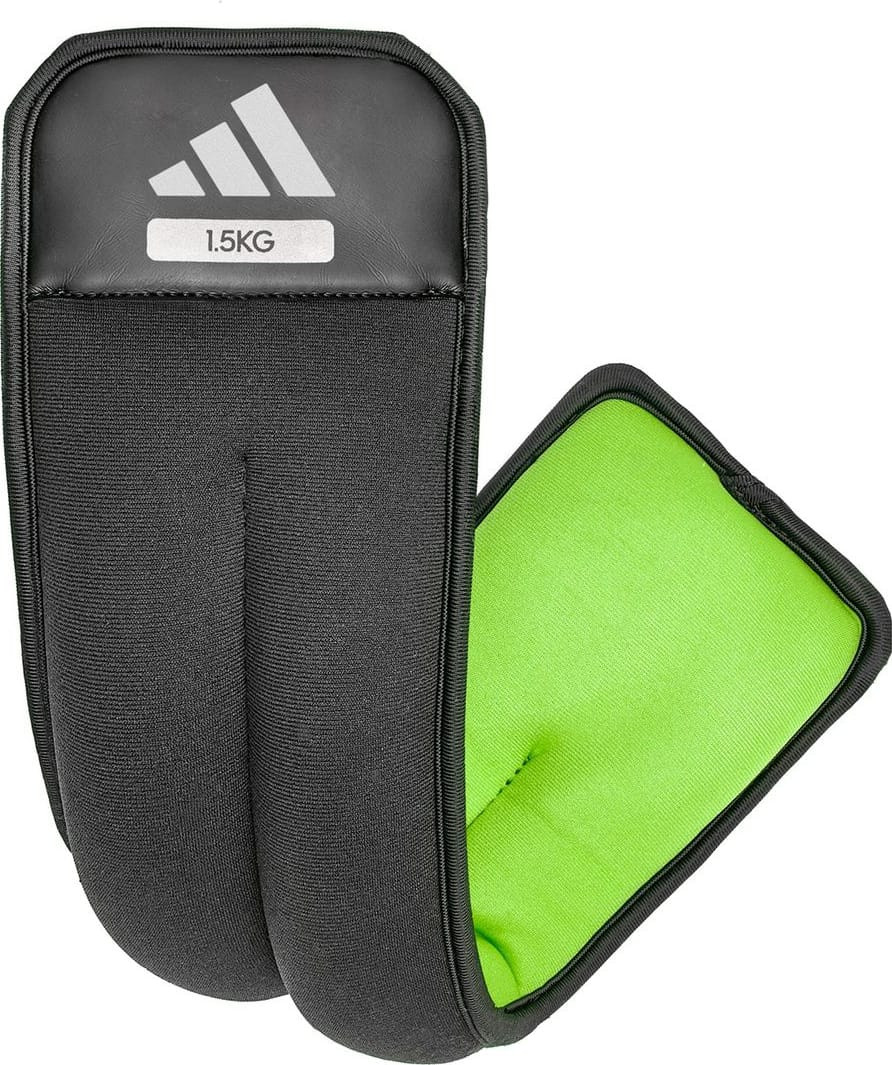Обважнювачі для щиколотки/зап'ястя Adidas Ankle/Wrist Weights чорний, зелений 1.5 кг (ADWT-12322-NL) ADWT-12322-NL