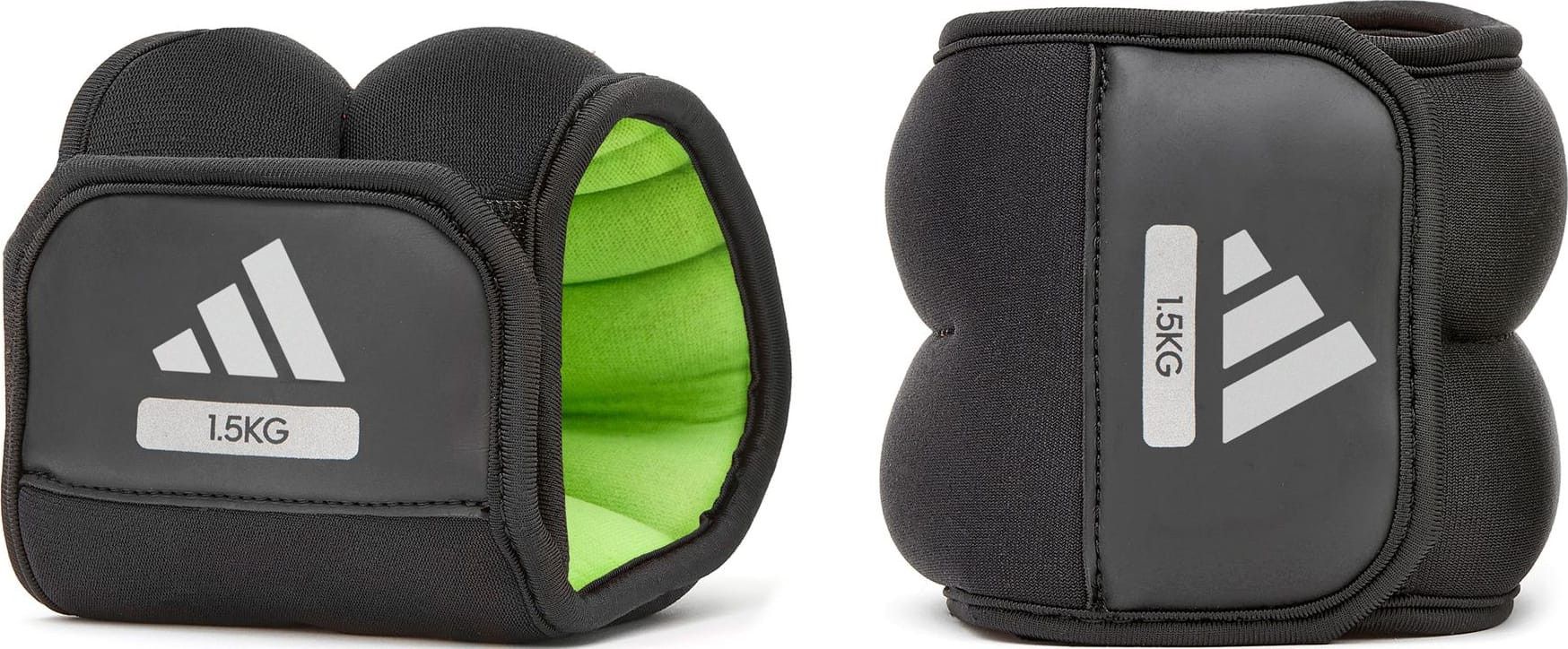 Обважнювачі для щиколотки/зап'ястя Adidas Ankle/Wrist Weights чорний, зелений 1.5 кг (ADWT-12322-NL) ADWT-12322-NL