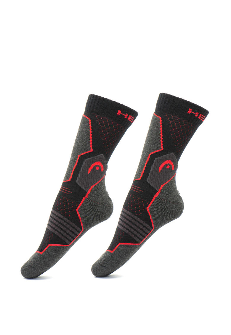 Шкарпетки Head HIKING CREW 2PPK  UNISEX чорний, червоний Уні 39-42 781001001-232