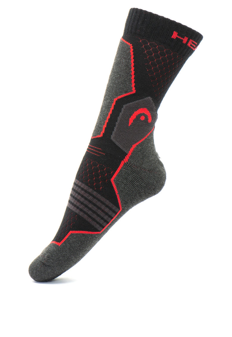 Шкарпетки Head HIKING CREW 2PPK  UNISEX чорний, червоний Уні 39-42 781001001-232