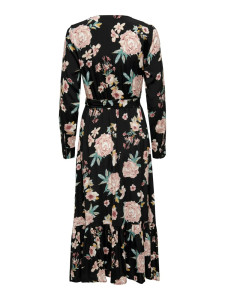 Сукня ONLMARY L/S MIDI BUTTON DRESS WVN 15243529-Black-AOP:GROUNDBREAKER FLORAL ONLY L Чорний 15243529-BLACK-AOP:GROUND