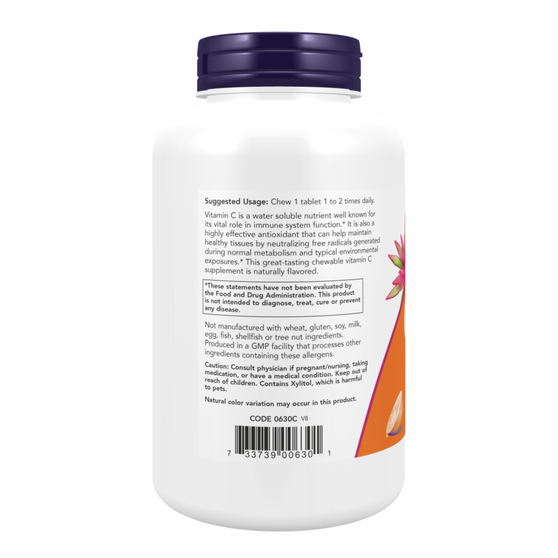 Таблетки C-500 Chew Orange - 100 tabs 2022-10-0009