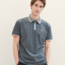 Поло POLO WITH DETAILED COLLAR 1040822-35198 Tom Tailor L Темно-сірий 1040822-35198
