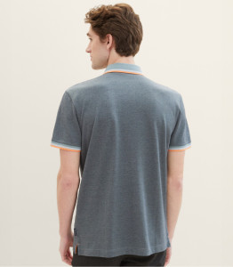 Поло POLO WITH DETAILED COLLAR 1040822-35198 Tom Tailor L Темно-сірий 1040822-35198