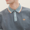 Поло POLO WITH DETAILED COLLAR 1040822-35198 Tom Tailor L Темно-сірий 1040822-35198