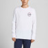 Футболка з довгими рукавами JJBRAT TEE LS 12200518-White-Fit:Standard fit Jack&Jones XL Білий 12200518-WHITE-FIT:STANDA