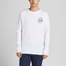 Футболка з довгими рукавами JJBRAT TEE LS 12200518-White-Fit:Standard fit Jack&Jones XL Білий 12200518-WHITE-FIT:STANDA