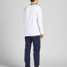 Футболка з довгими рукавами JJBRAT TEE LS 12200518-White-Fit:Standard fit Jack&Jones XL Білий 12200518-WHITE-FIT:STANDA