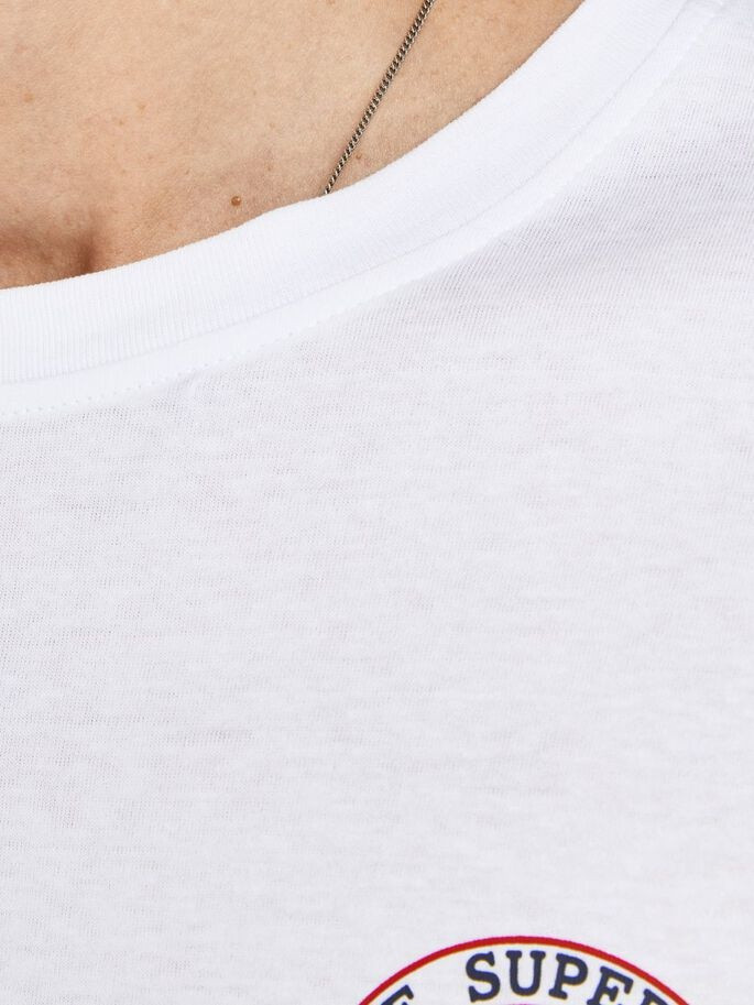Футболка з довгими рукавами JJBRAT TEE LS 12200518-White-Fit:Standard fit Jack&Jones XL Білий 12200518-WHITE-FIT:STANDA
