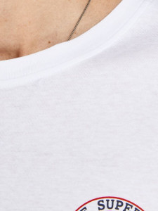Футболка з довгими рукавами JJBRAT TEE LS 12200518-White-Fit:Standard fit Jack&Jones XL Білий 12200518-WHITE-FIT:STANDA