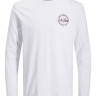 Футболка з довгими рукавами JJBRAT TEE LS 12200518-White-Fit:Standard fit Jack&Jones XL Білий 12200518-WHITE-FIT:STANDA