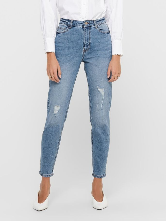 Джинси ONLCATWALK HW MOM ANKLE JEANS PIM 15220987 Medium Blue Denim ONLY L/30 Блакитний 15220987MediumBlueDen