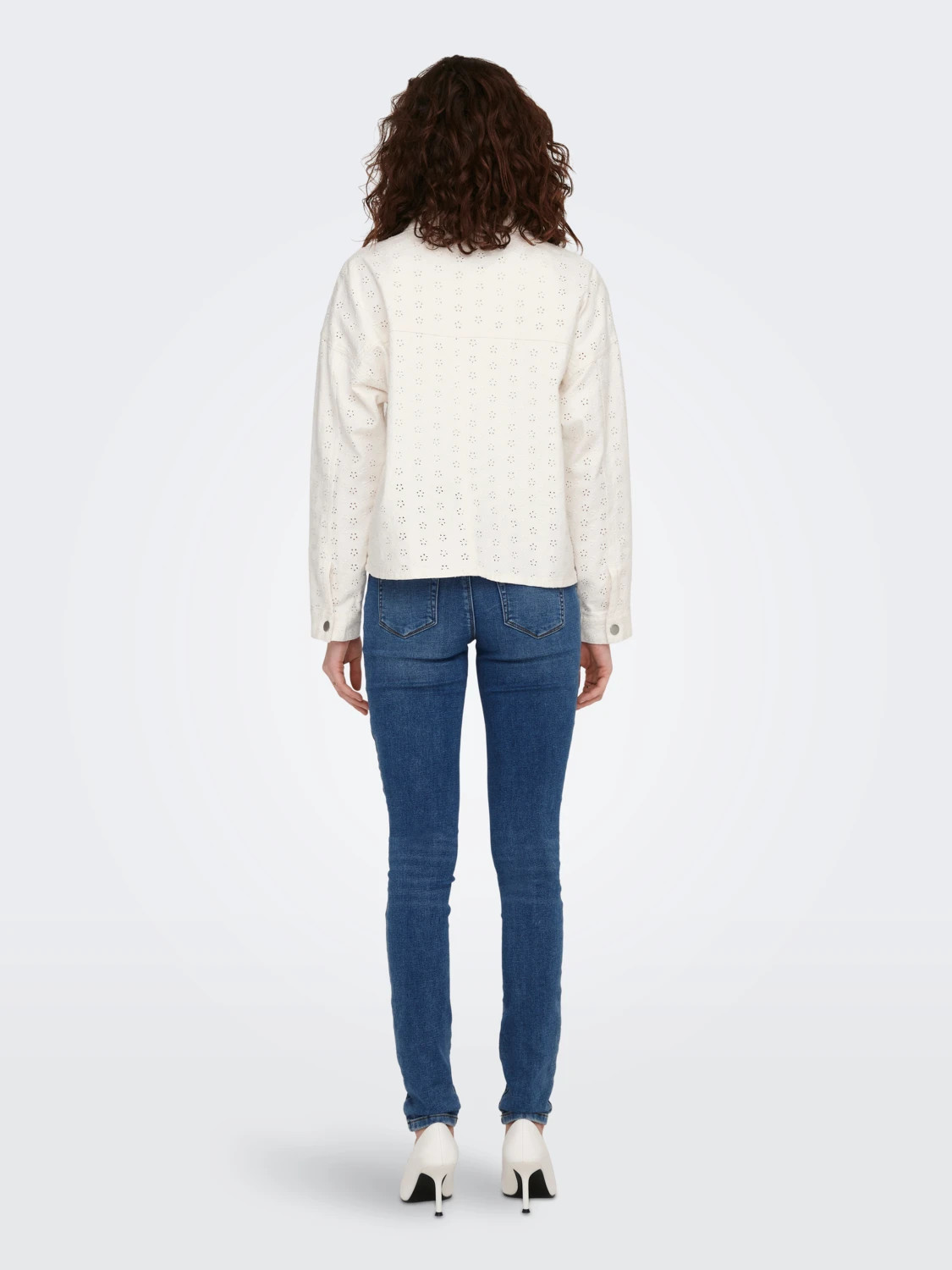 Сорочка ONLUMA-TERESE L/S EMB SHIRT PNT 15291494-Cloud Dancer ONLY L Білий 15291494-Cloud Dancer