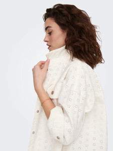 Сорочка ONLUMA-TERESE L/S EMB SHIRT PNT 15291494-Cloud Dancer ONLY L Білий 15291494-CLOUD DANCER