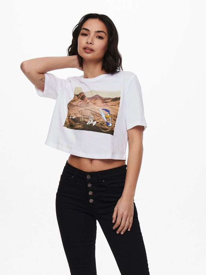 Футболка ONLLOONEY TUNES LIFE S/S TOP BOX JRS 15229462 Bright White ONLY XS Білий 15229462BrightWhite