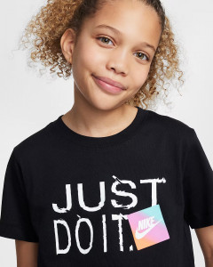 Футболка підліткова K NSW TEE BRANDMARK 1 JDI HM5852-010 Nike L Чорний HM5852-010