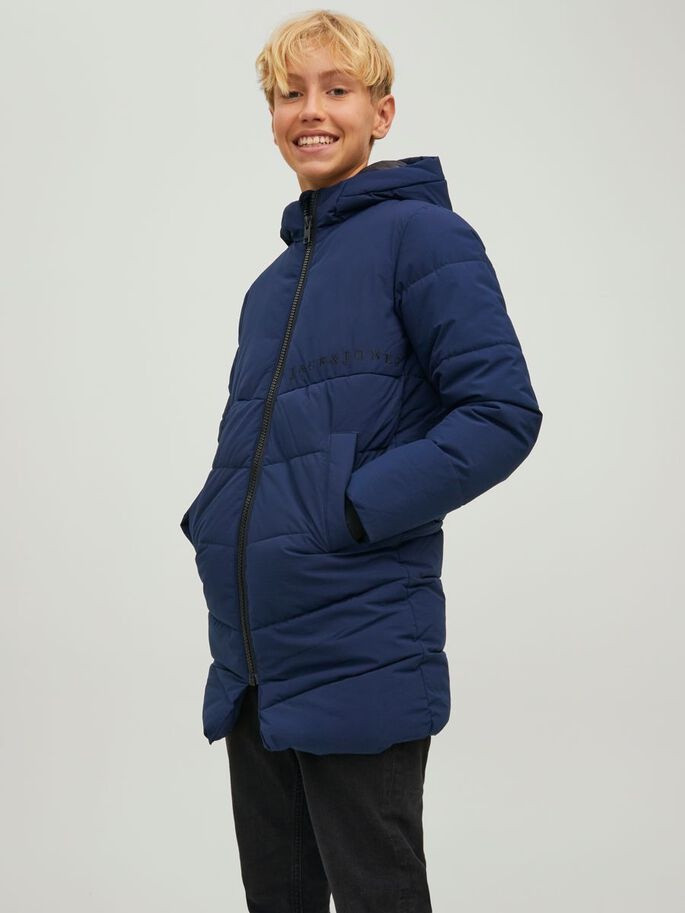 Куртка JORCOPENHAGEN LONG PUFFER JNR 12215844-Navy Blazer Jack&Jones 140 Темно-синій 12215844-Navy Blazer