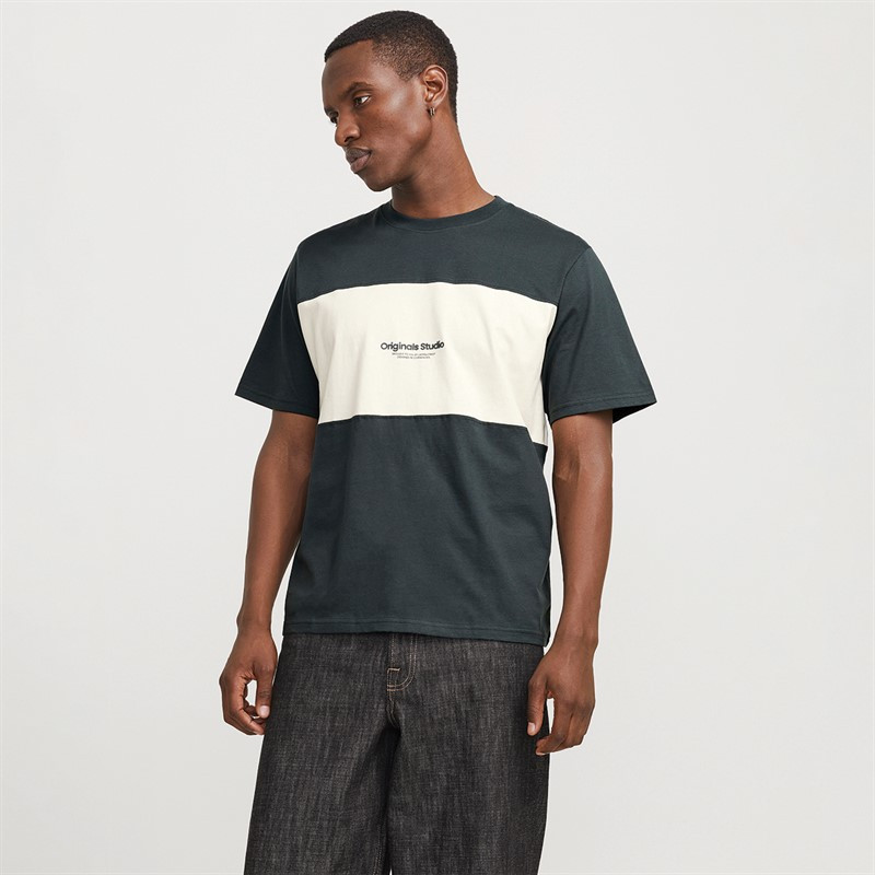 Футболка Jack & Jones JORVESTERBRO BLOCK TEE SS CREW STYD AW24 12277742-ForestRiver Anti