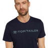 Футболка printed crewneck logo t-shirt 1030527XX1010668 Tom Tailor L Темно-синій 1030527XX1010668