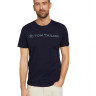 Футболка printed crewneck logo t-shirt 1030527XX1010668 Tom Tailor L Темно-синій 1030527XX1010668