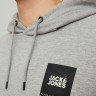 Худі JJLOCK SWEAT HOOD 12213245-Light Grey Melange SMALL Jack&Jones L Сірий 12213245-LIGHT GREY MELAN