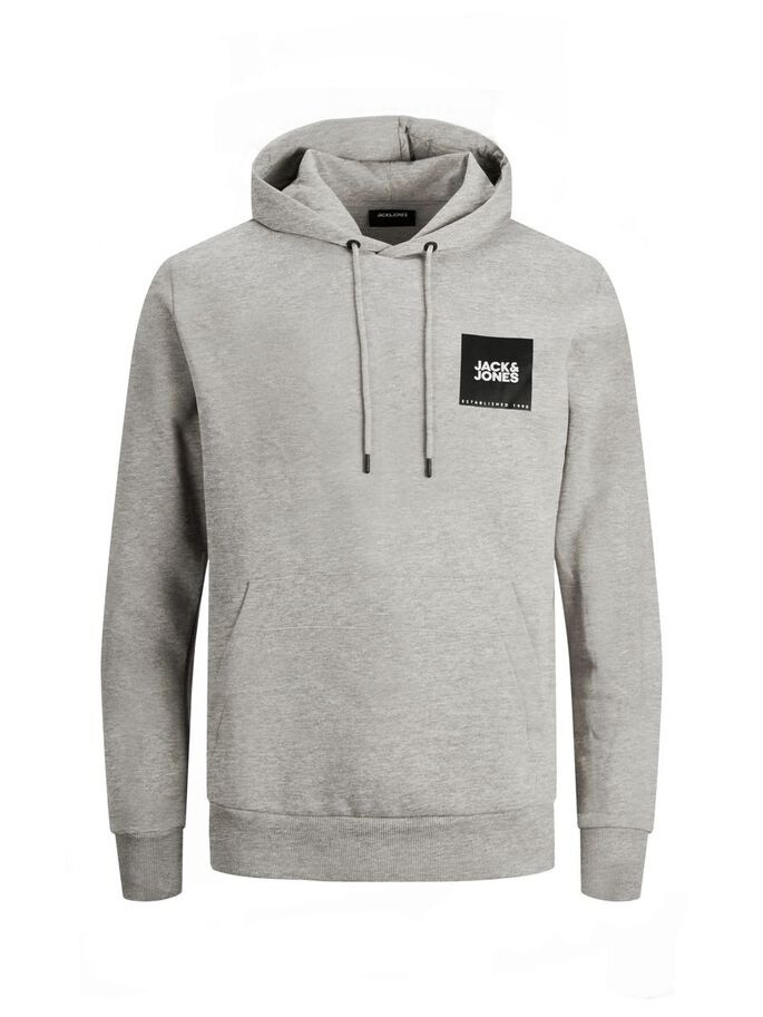 Худі JJLOCK SWEAT HOOD 12213245-Light Grey Melange SMALL Jack&Jones L Сірий 12213245-Light Grey Melan
