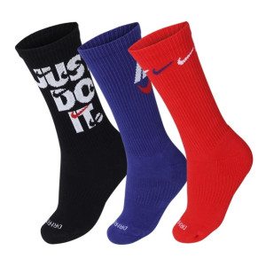 Шкарпетки Nike U NK EVERYDAY PLUS CUSH CREW чорний, синій, червоний Уні 34-38 DH3822-905