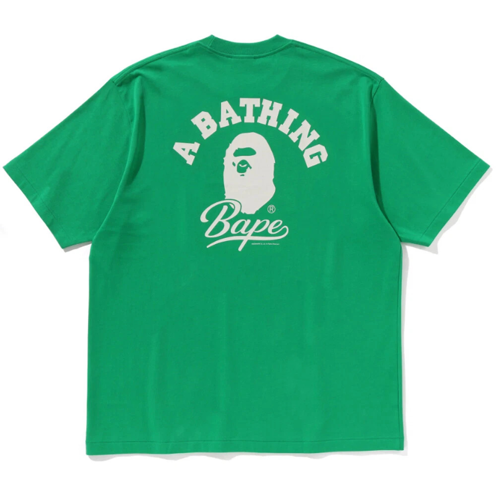 Футболка A BATHING APE Men's CURSIVE COLLEGE LOGO RELAXED FIT TEE 1K80110303