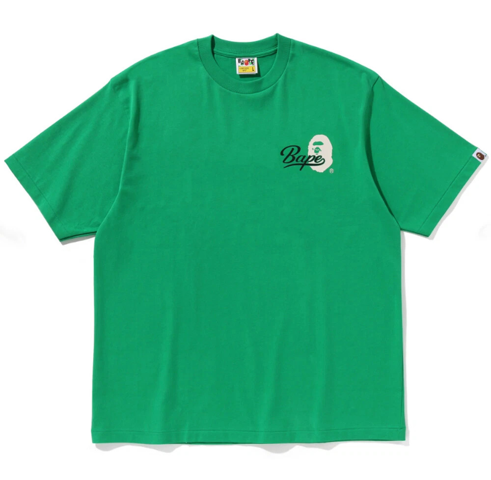 Футболка A BATHING APE Men's CURSIVE COLLEGE LOGO RELAXED FIT TEE 1K80110303