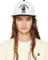 Бейсболка Cap BAPE Corduroy College Cap White 001CPJ801008M