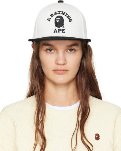 Бейсболка Cap BAPE Corduroy College Cap White 001CPJ801008M