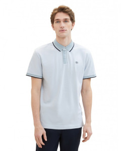 Поло POLO WITH DETAILED COLLAR 1040822-35199 Tom Tailor L Блакитний 1040822-35199