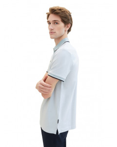 Поло POLO WITH DETAILED COLLAR 1040822-35199 Tom Tailor L Блакитний 1040822-35199